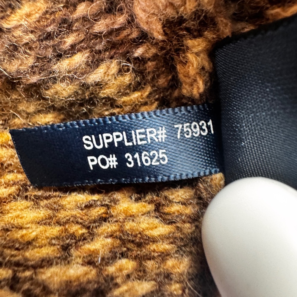 Polo Ralph Lauren Sweater Mens Medium Brown Herringbone Wool Cashmere V-Neck - Picture 13 of 14